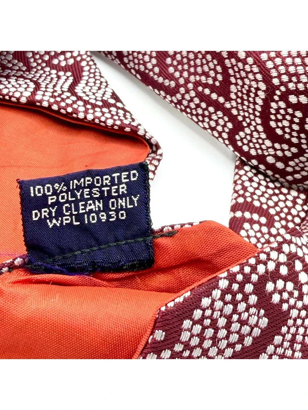 Vintage 70s Maroon Donkey Tribal Novelty Tie